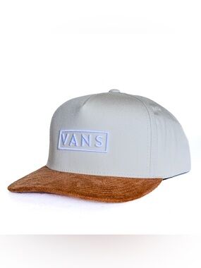 Vans Light Gray Snapback Cap with Brown Suede Visor